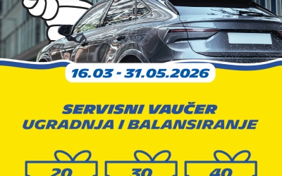 Besplatna montaža ljetnih i cjelogodišnjih Michelinovih guma u RPM servisima