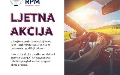 Ljetna akcija u auto servisu RPM